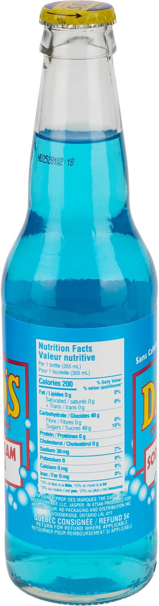 Dad's - Blue Cream Soda - Bottles - Glass