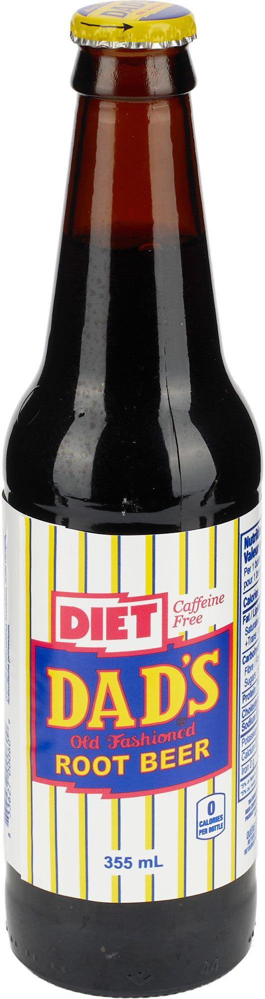 Dad's - DIET - Root Beer - Bottles - Glass
