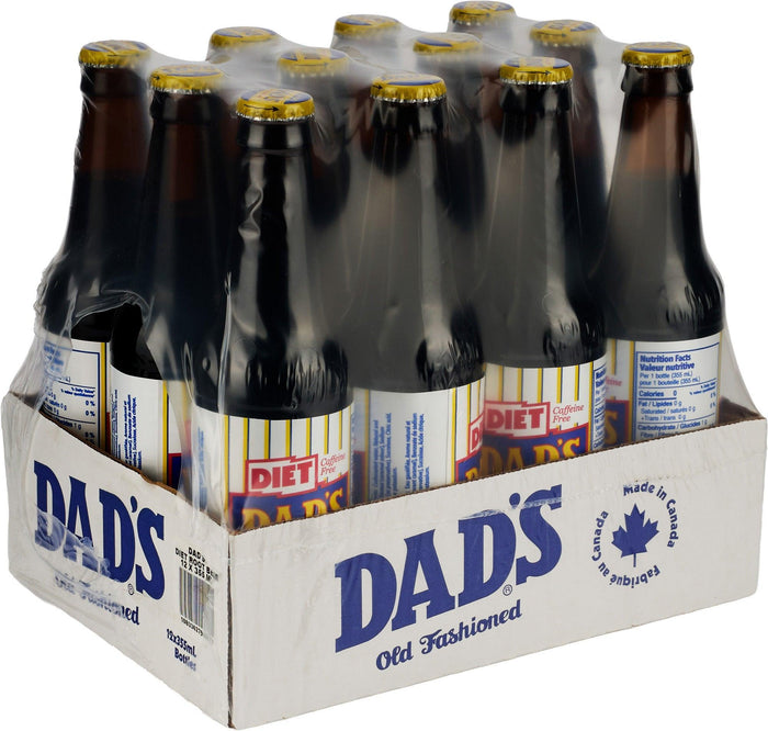 Dad's - DIET - Root Beer - Bottles - Glass