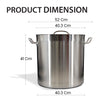 Pro-Kitchen - 35x35cm (31.5L) Stock Pot & Lid SS