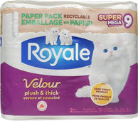 Royale - 2 Ply Velour Bathroom Tissue - 9pk
