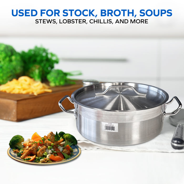 Pro-Kitchen - 40x15cm (17L) Brazing Pot & Lid - SS