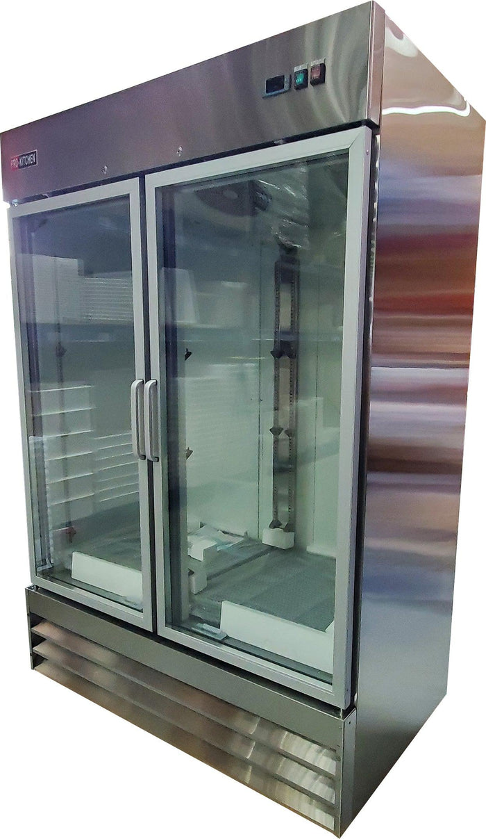 CLR - PK - Reach-in Glass 2 Door Refrigerator (47CF) 54x32x83