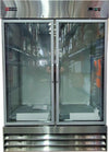 CLR - PK - Reach-in Glass 2 Door Refrigerator (47CF) 54x32x83