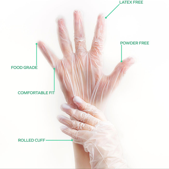 Rhino - VC4 - Clear Vinyl Gloves - Small - 400S