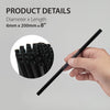 Value+ - 8'' - Black Plastic Straw - 6 mm
