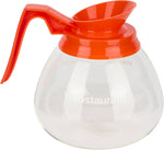 Webstaurant - Glass Coffee Decanter with Orange Handle