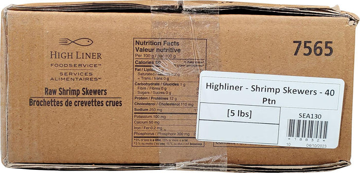 Highliner - Shrimp Skewers - 40 Ptn