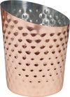 CLR - PK-84674 - French Fry Cup - SS - Cross Cut - Hammered Copper Plated - Discontinued