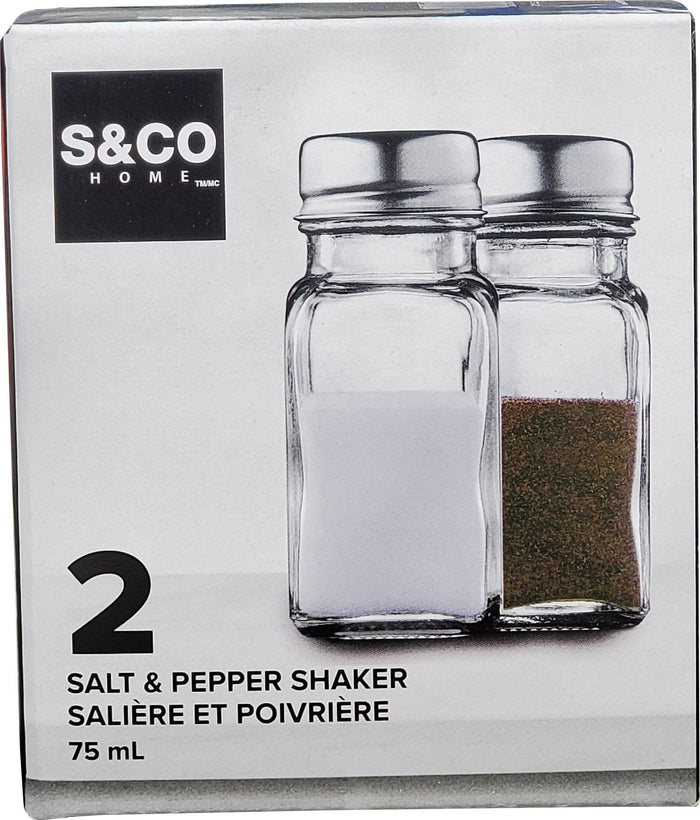 S&CO - Salt & Pepper Shaker 75ML - Glass - HK03274