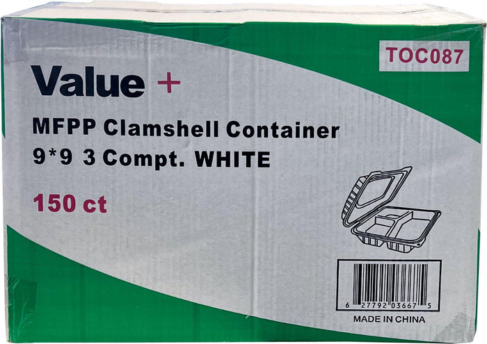 Value+/MFPP Clamshell Container - 9x9x2.8