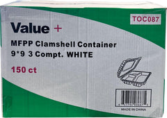 Value+ - MFPP Clamshell Container - 9x9x2.8
