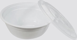 Value+ - 42oz Round Plastic Noodle Bowl - White - Combo