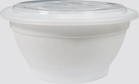 Value+ - 42oz Round Plastic Noodle Bowl - White - Combo