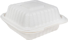 LR - MFPP Clamshell Container - 6x6x3 - White - EP-6