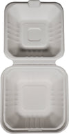 XC - E2E Foodpack - Bagasse Clamshell Container - 6x6