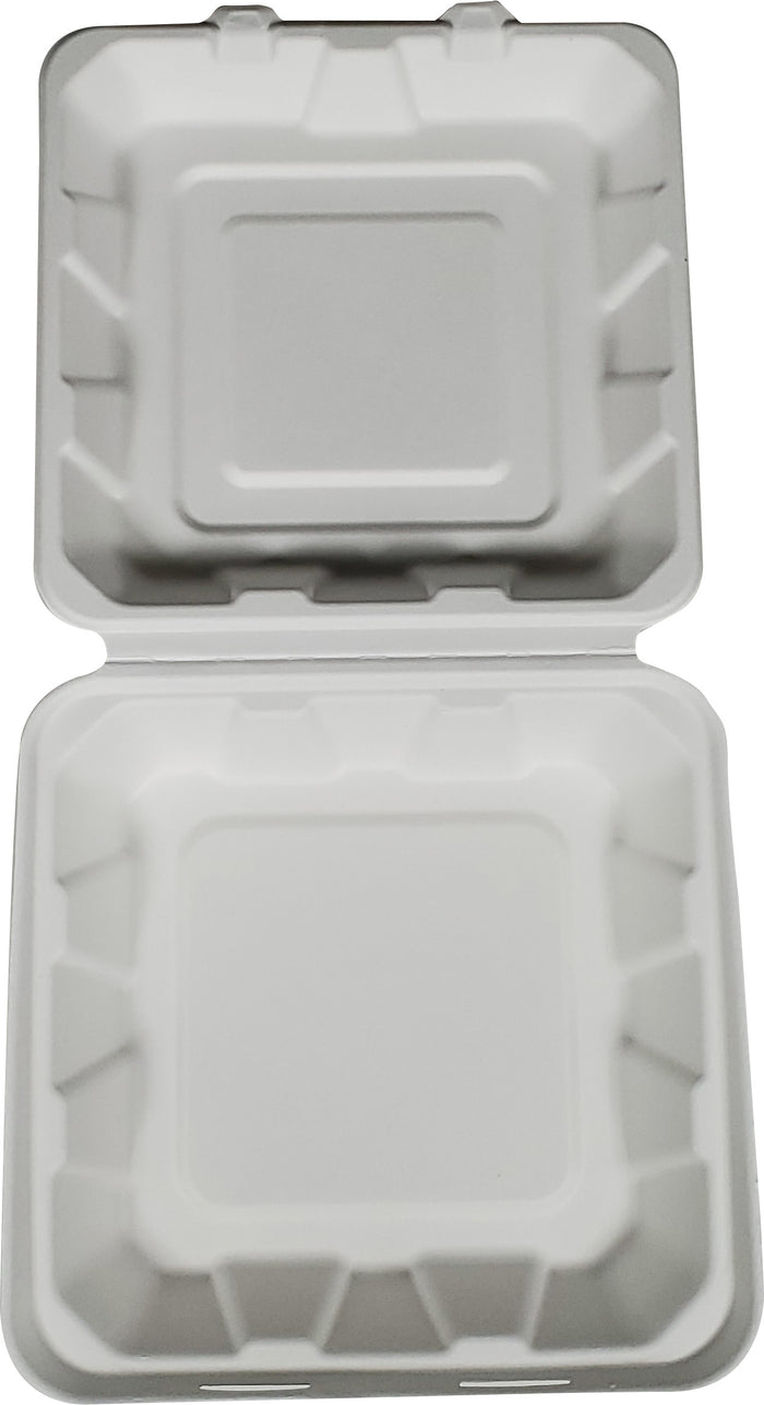 CLR - Chartland - Bagasse Foodbox Clamshell - 8x8