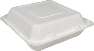 6x6 Clamshell Takeout Box (50 Count) Foam Food Containers by Stock Your Home