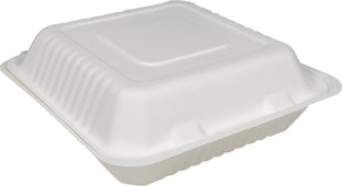 Arrow/PPP/Eco-Craze - Bagasse Clamshell Container - 9x9x3