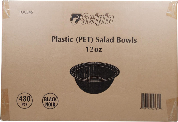 Scipio - 12oz Salad Bowl - PET - Black
