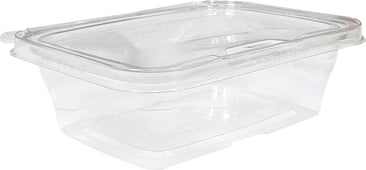 SO - Inline - TS24 - Safe-T-Fresh - Tamper Resistant Plastic Hinged Container - Clear - 24 oz