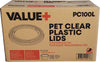 Value+ - 0.5oz-1oz PET Flat Portion Cup Lids - PC100L - 45mm