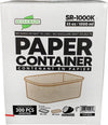 Eco-Craze - Kraft PE-Lined Paper Container - Rectangular - 1000ml - SR-1000K