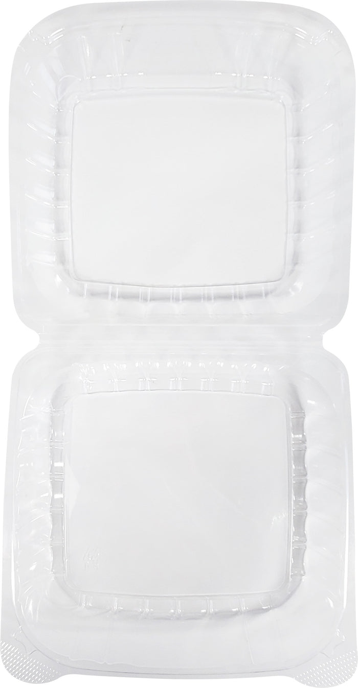 Value+ - Dual Lock - 8in Medium Clear Hinged Containers - CV881