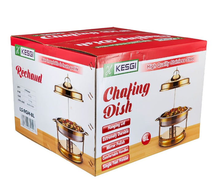 Kesgi - Chafing Dish Round - Hanging Cover - Gold - LS-RGH-8L