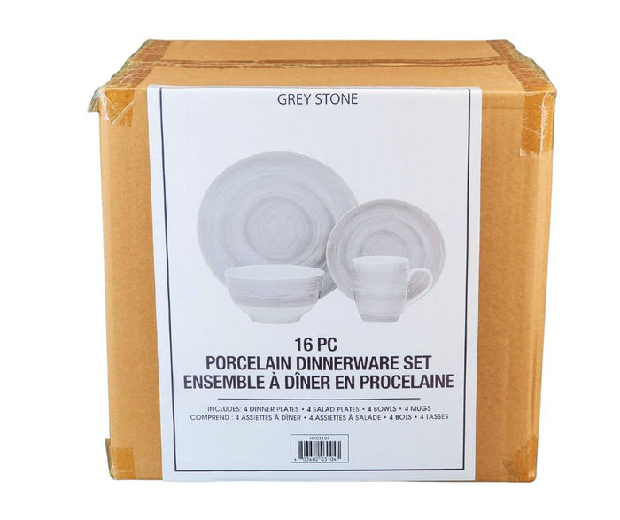 S&CO - Dinnerware Set - Grey Stone (16 PCS)
