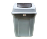 XC - 30L Square Waste Bin w/Push Lid - Grey