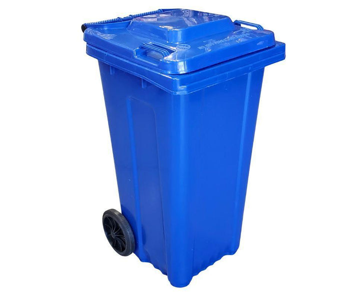 XC - 120L Blue Plastic Recycle Container w/Lid