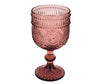 Hobnail Wine Glass 350ml - Pink - XR835