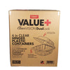 Value+ - Dual Lock - 6in Clear Hinged Containers - CV661