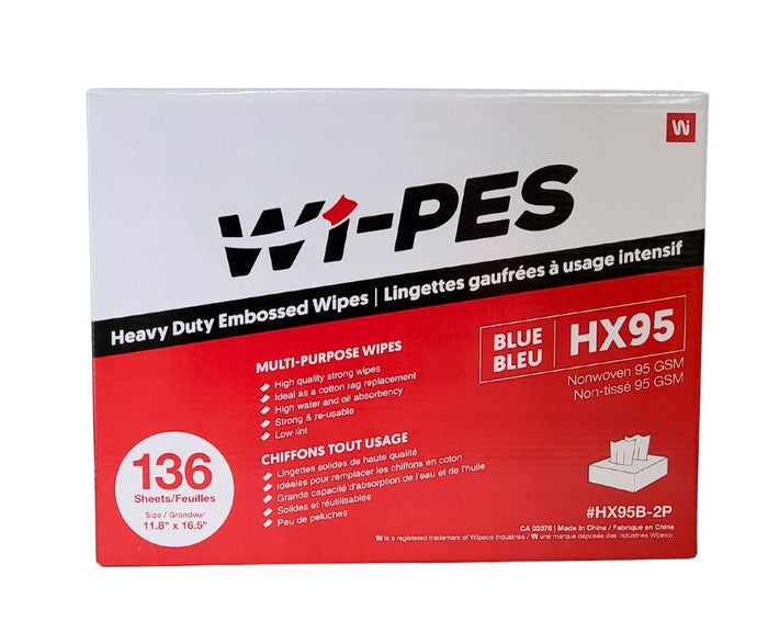 Wi-PES - Hydro Xtreme Embossed Wipes - Heavy Duty - Blue