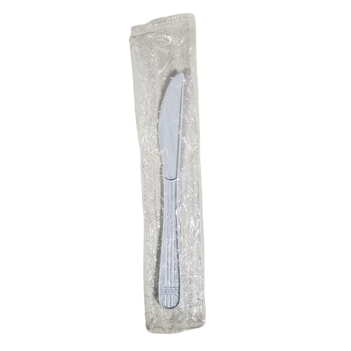 Value+ - Heavy - Plastic Knives - White - Ind. Wrapped - WP2002