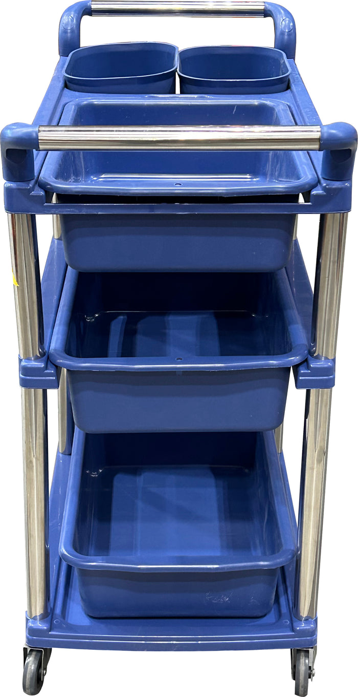 Spartano - Restaurant Cart w/ 3 Trays + 2 Buckets - 4880