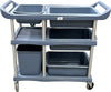 Spartano - Large, Utility Cart w/ 4 Trays + 2 Buckets - Black - 4879