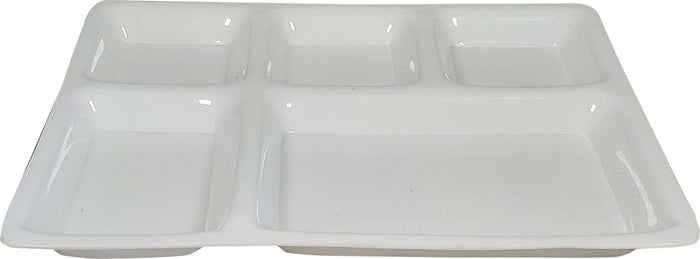 Acrylic Tray / Thali - 5 Compartment