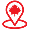 Canadian location pin icon