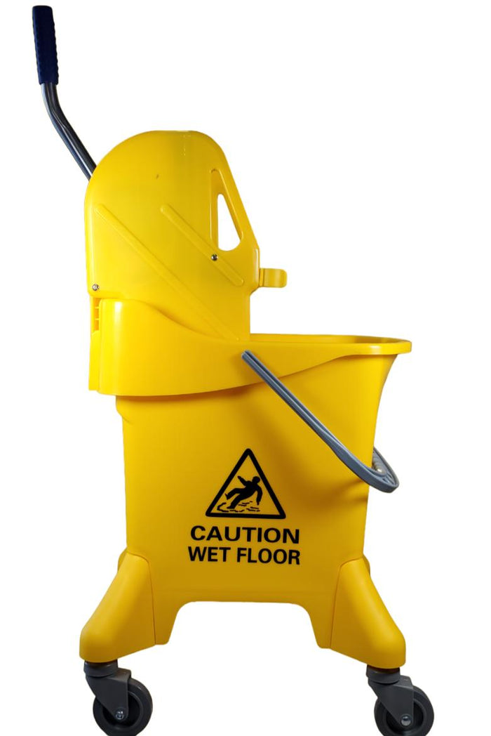 Spartano - HEAVY - 28L Mop Bucket W/ Down Press Wringer - Yellow -