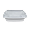 Value+ - 12oz Rectangle Plastic Container - White