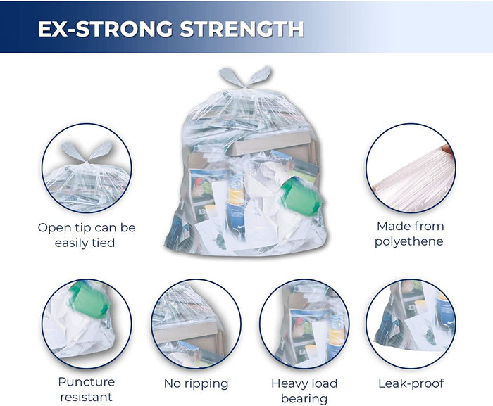 Spartano - Garbage Bags - Ex-Strong - Clear - 35