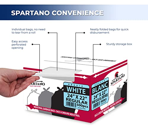 Spartano - Garbage Bags - Regular - White - 24