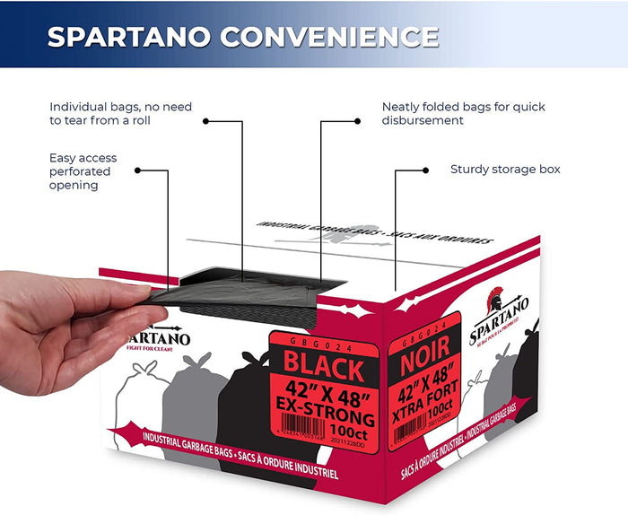 Spartano - Garbage Bags - Ex-Strong - Black - 42