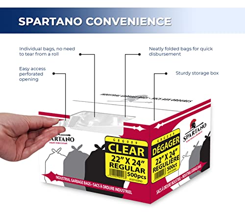 Spartano - Garbage Bags - Regular - Clear - 22