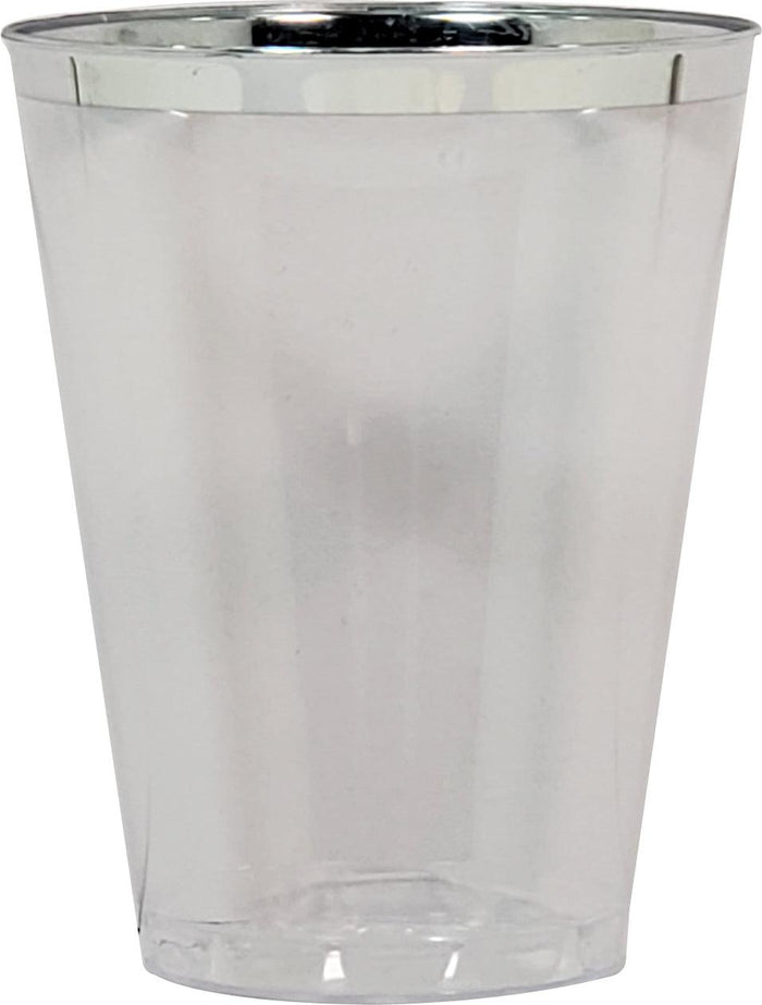 7oz Round Cup - Clear/Silver