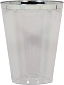 7oz Round Cup - Clear/Silver