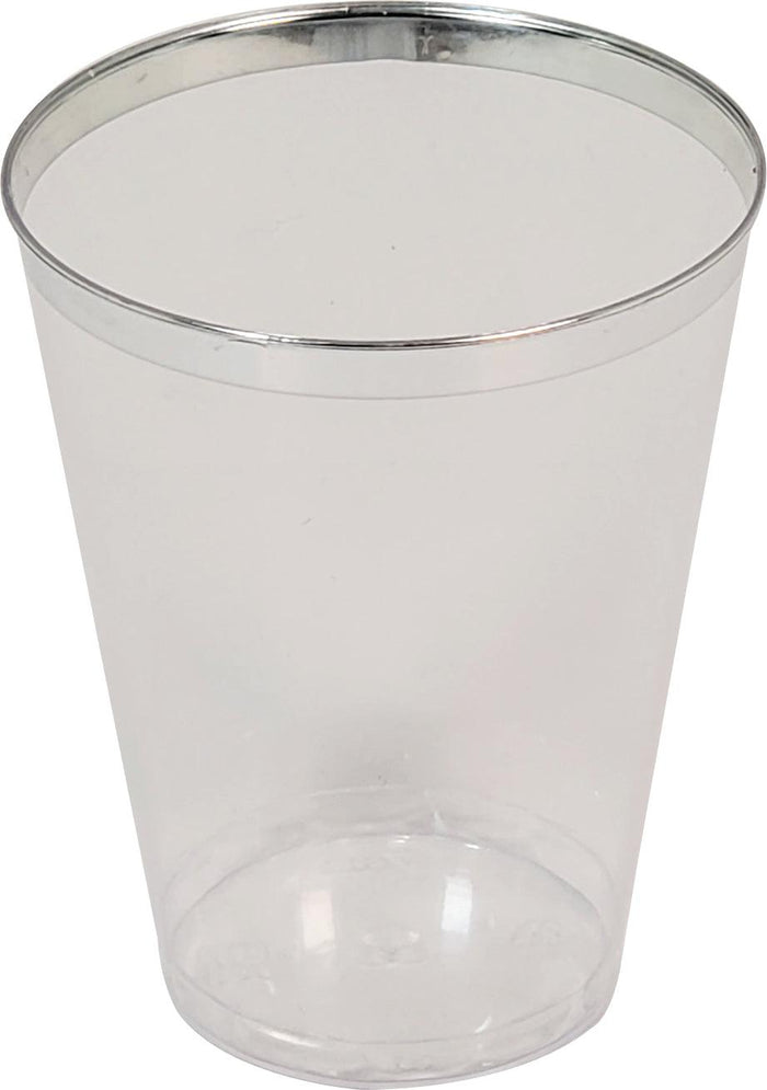 7oz Round Cup - Clear/Silver