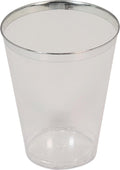 7oz Round Cup - Clear/Silver